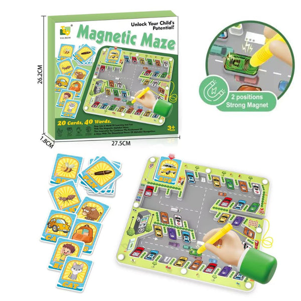 Magnetic Alphabet Maze Car