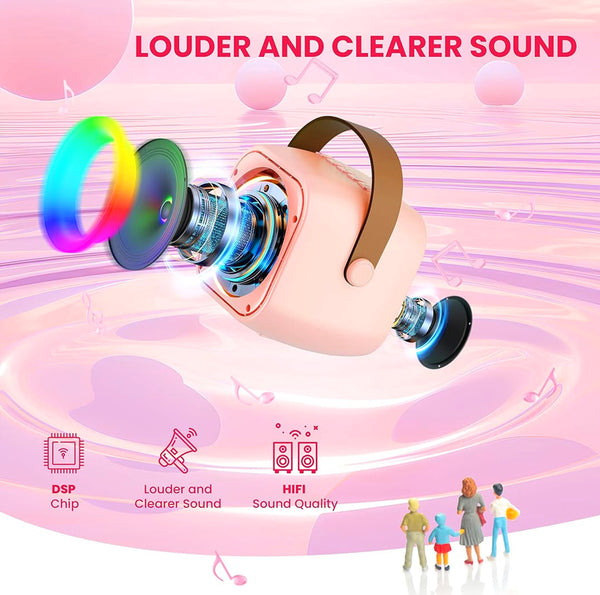 Wireless Bluetooth Speaker With Microphone I Portable Karaoke Machine