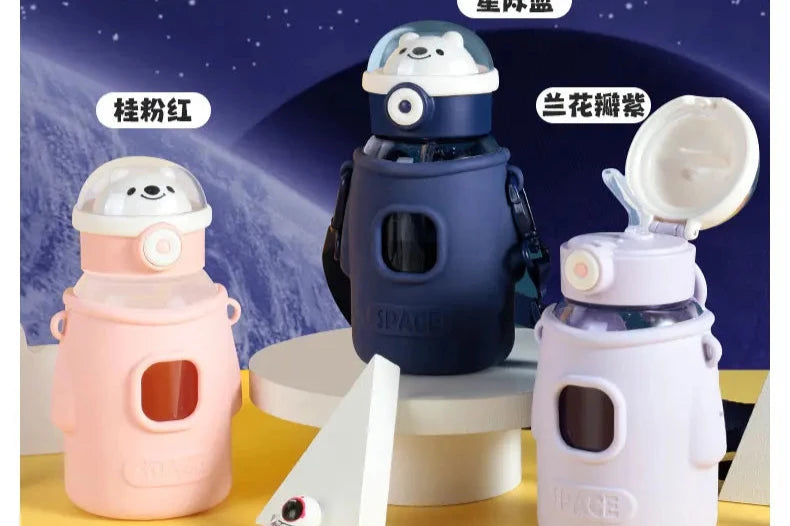 Space Theme 650ML Sipper Water Bottle