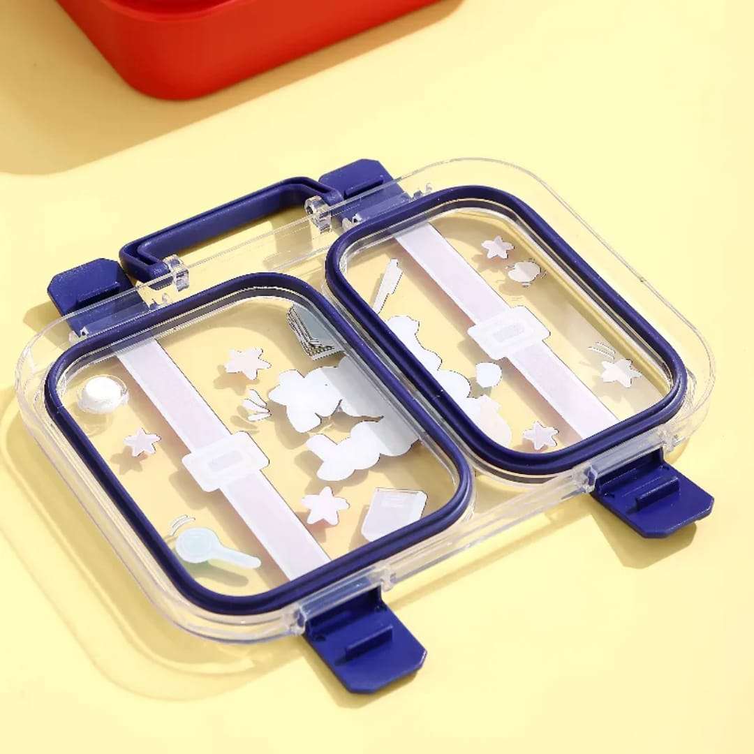 Back to School Stainless Steel Lunch Box with Spoon & Chopsticks
