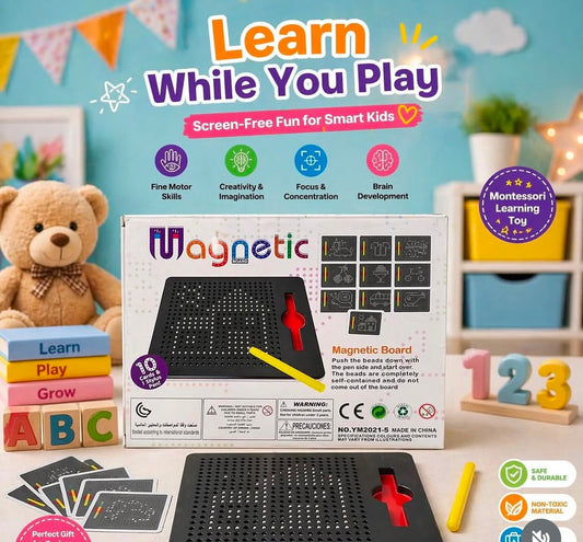 Magnetic Drawing Board for Kids | Montessori Learning Toy & Screen-Free Educational Activity Board