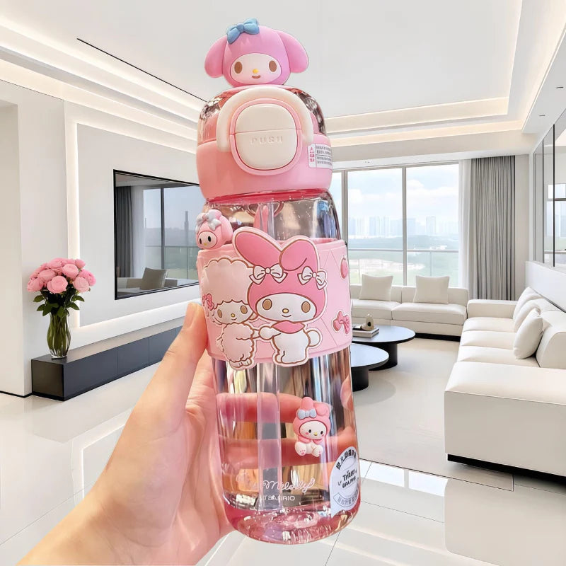 500ml Sanrio Water Bottle with Straw & Sip Lid | BPA-Free
