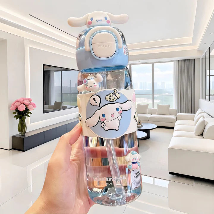 500ml Sanrio Water Bottle with Straw & Sip Lid | BPA-Free