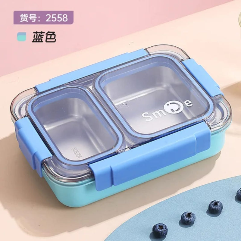 2-Compartment Leak-Proof 304 Stainless Steel Lunch Box | Bento Meal Box for Kids & Adults